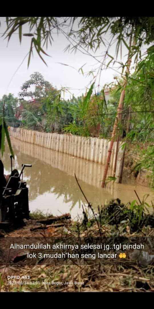 Elemen sheet pile beton untuk proyek retaining wall kawasan industri